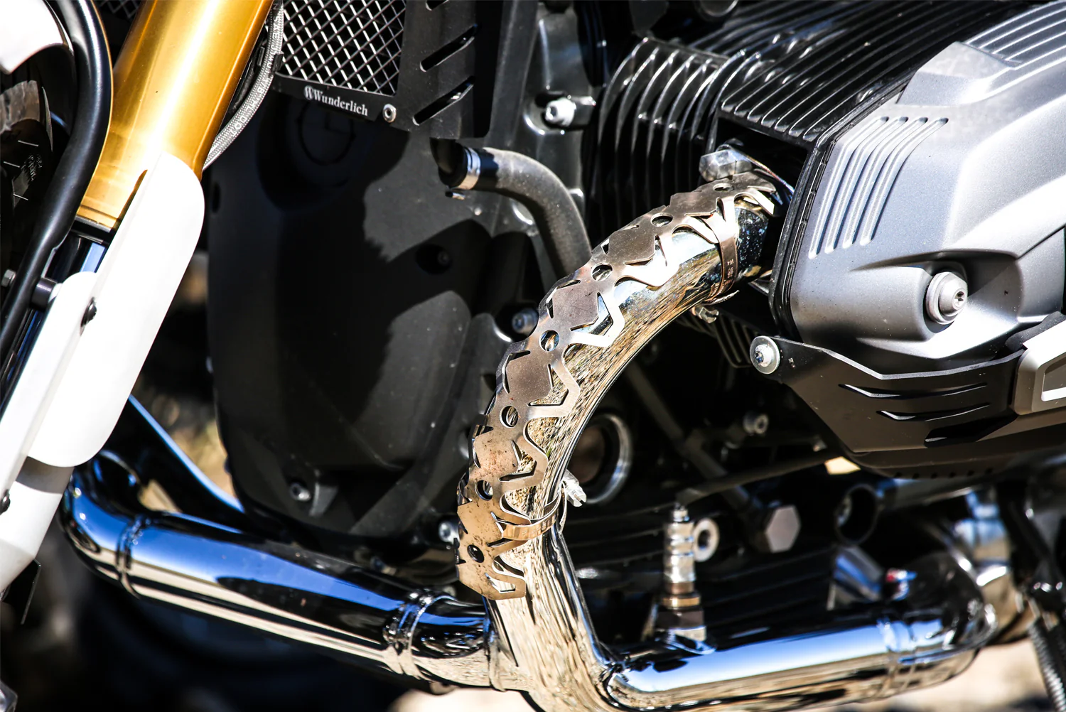 Wunderlich Header Pipe Protector | Silver | BMW R nineT - Image 4