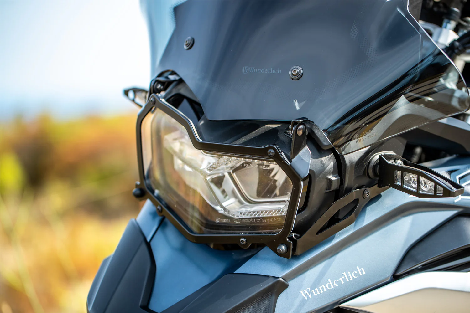 Wunderlich Headlight Protector without Screen Reinforcement Bracket | Black | BMW F 750 GS - Image 2