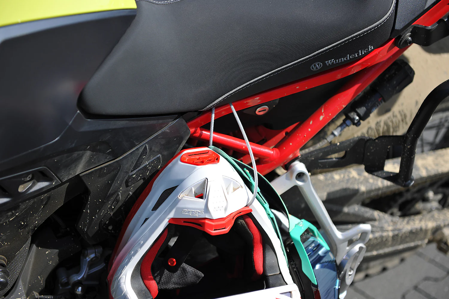 Wunderlich Helm-lock Helmet Anti-theft Protection | Silver | BMW F 900 GS - Image 2