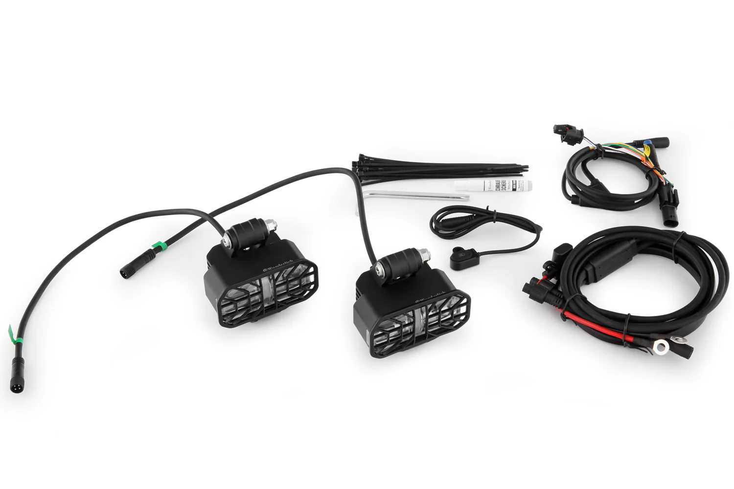 Wunderlich LED Auxiliary Headlight Microflooter Protection Bar Mounting | Black - Image 2