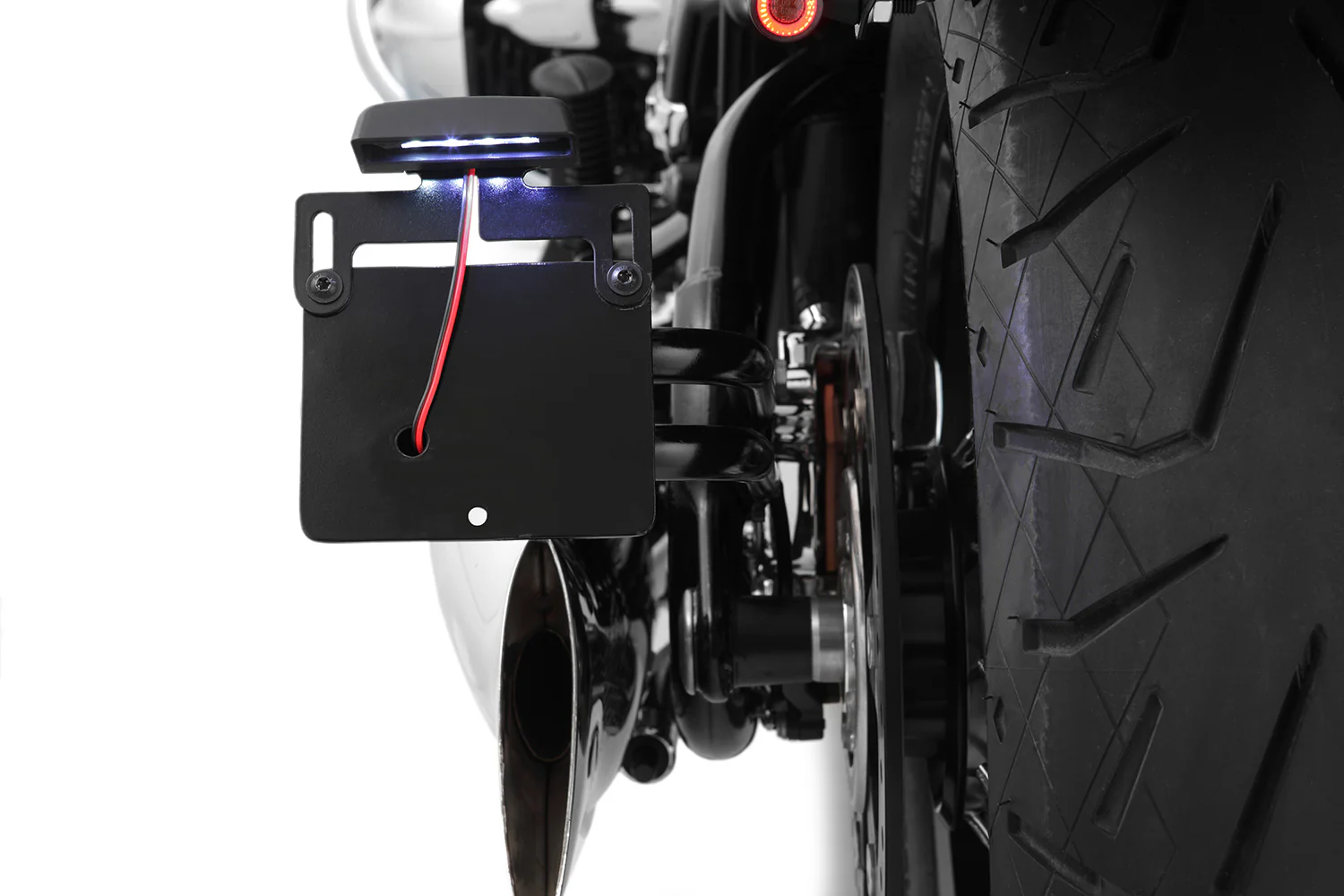 Wunderlich Low Tail Conversion with Indicator Bracket M8 Screw Thread | Black - Image 3