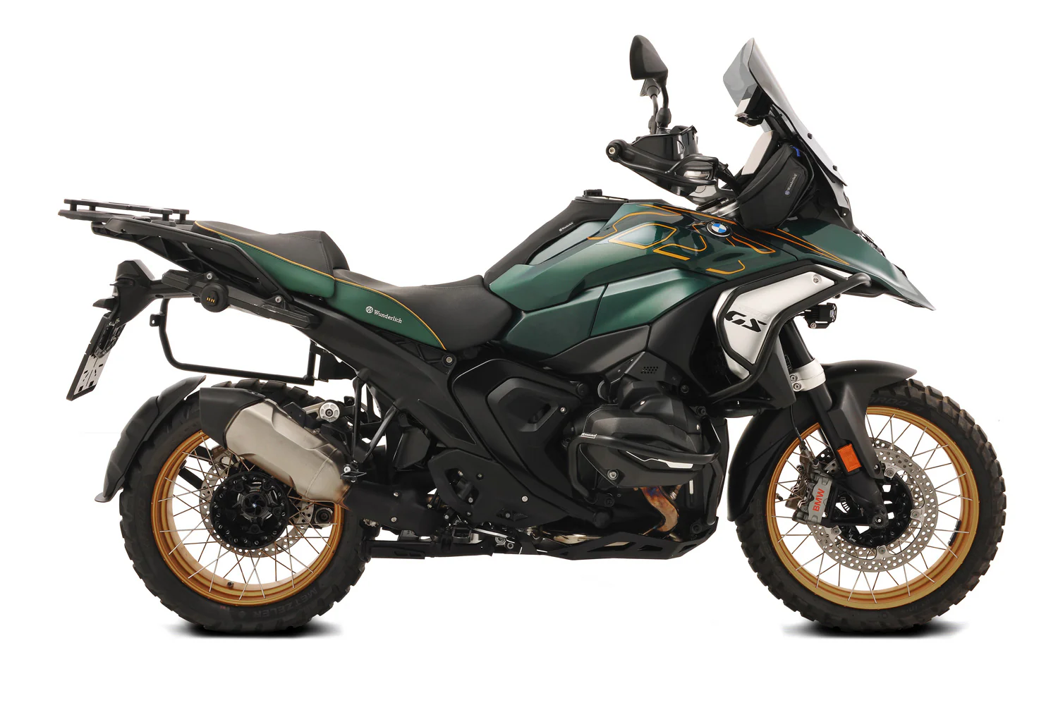 Wunderlich Passenger Seat Aktivkomfort with Smart heating Queens-Edition Standard | Green-Gold | BMW R 1300 GS