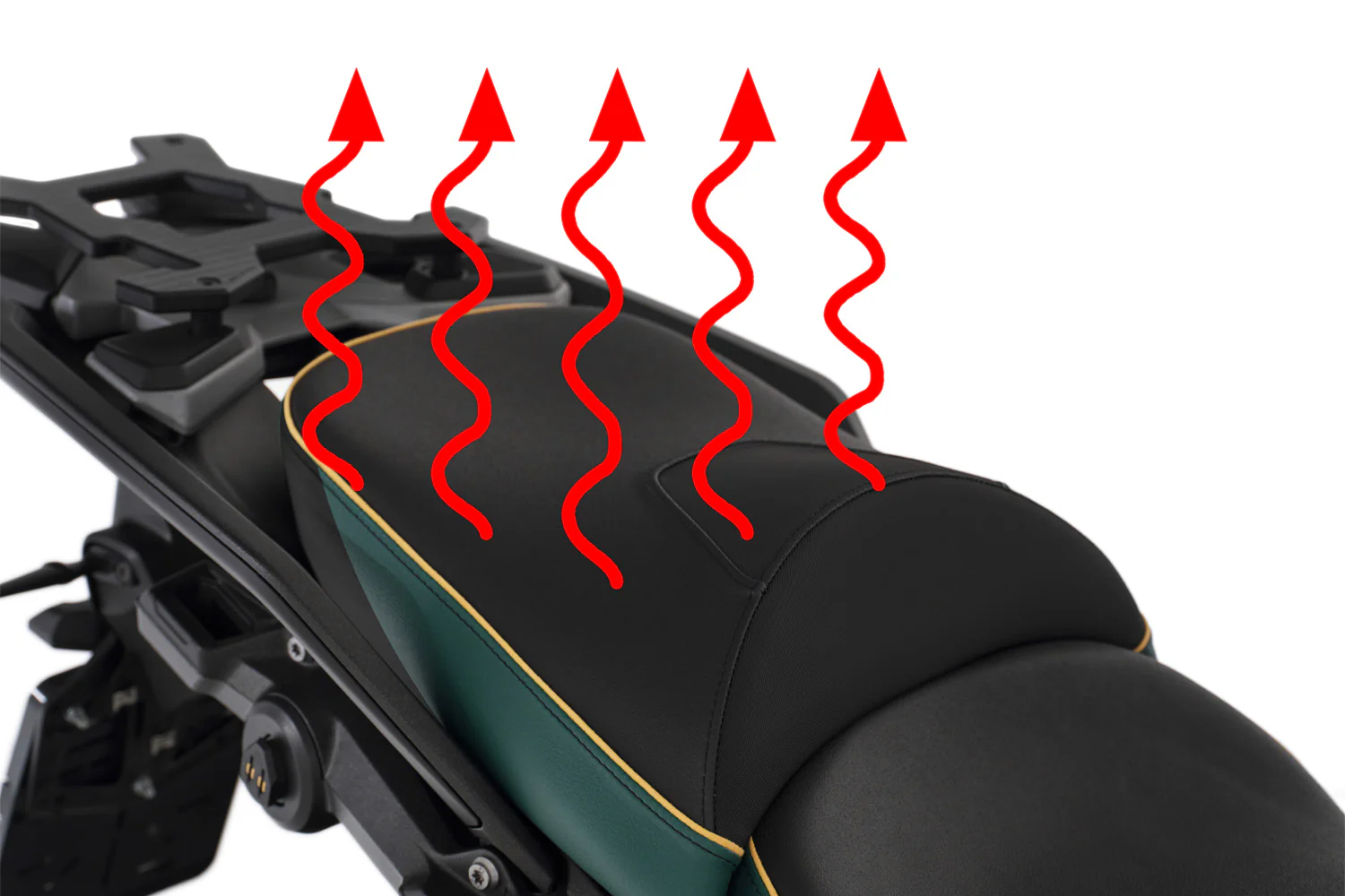 Wunderlich Passenger Seat Aktivkomfort with Smart heating Queens-Edition Standard | Green-Gold | BMW R 1300 GS - Image 8