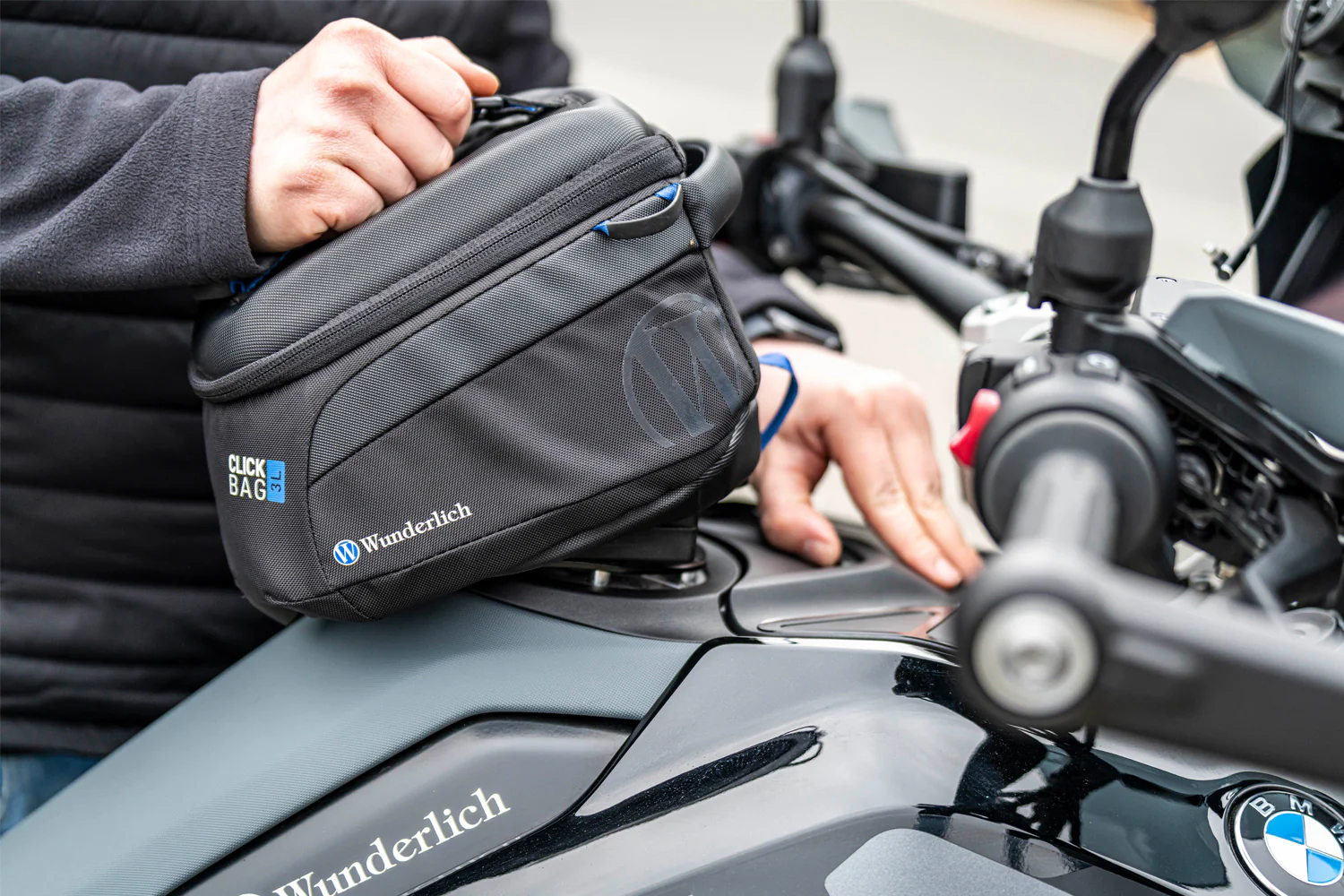 Wunderlich Tank Ring for Tank Bag Click Bag | Black | BMW R 1300 GS - Image 3