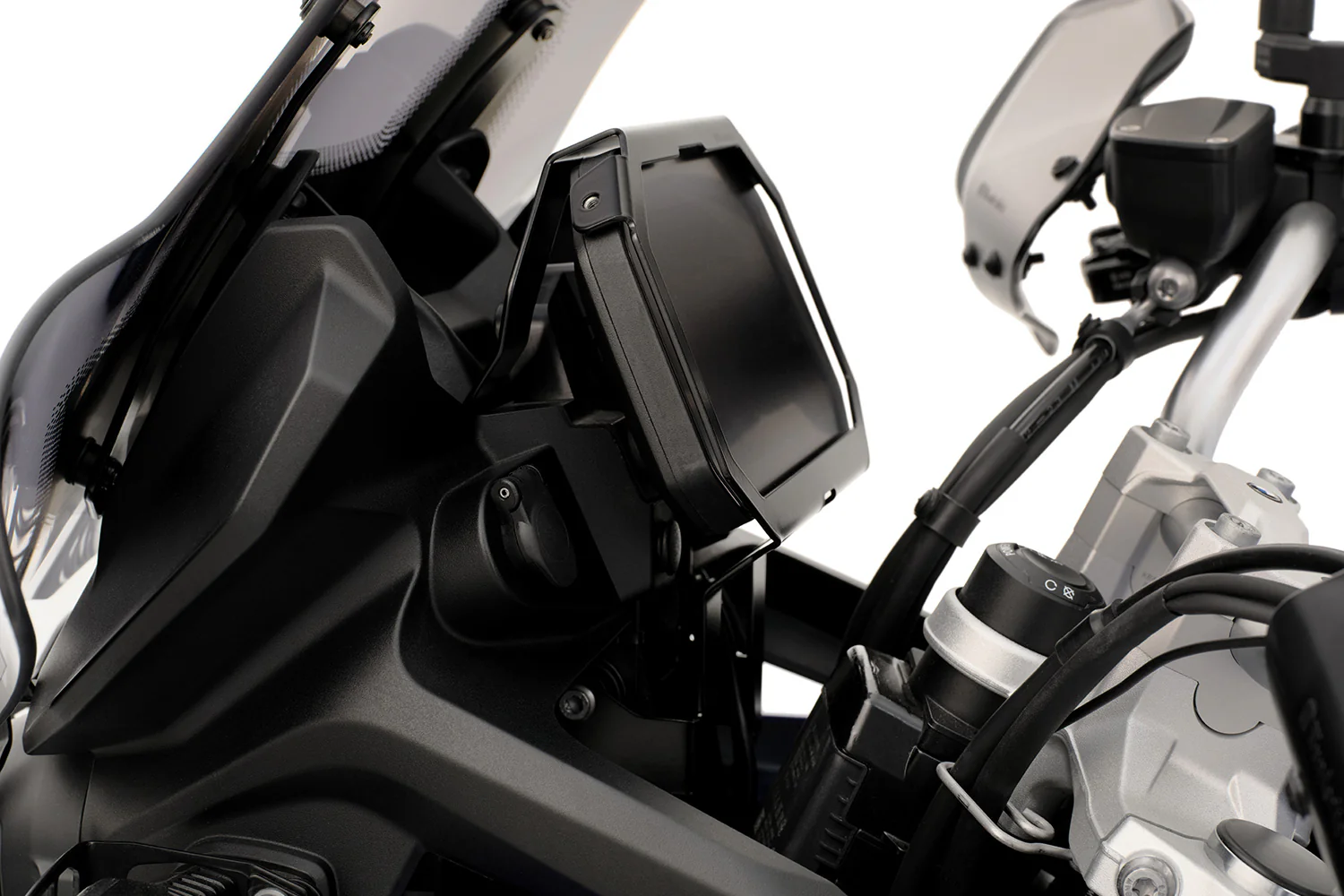 Wunderlich TFT Display Anti-theft Protection with Sun Visor Preparation | Black - Image 5