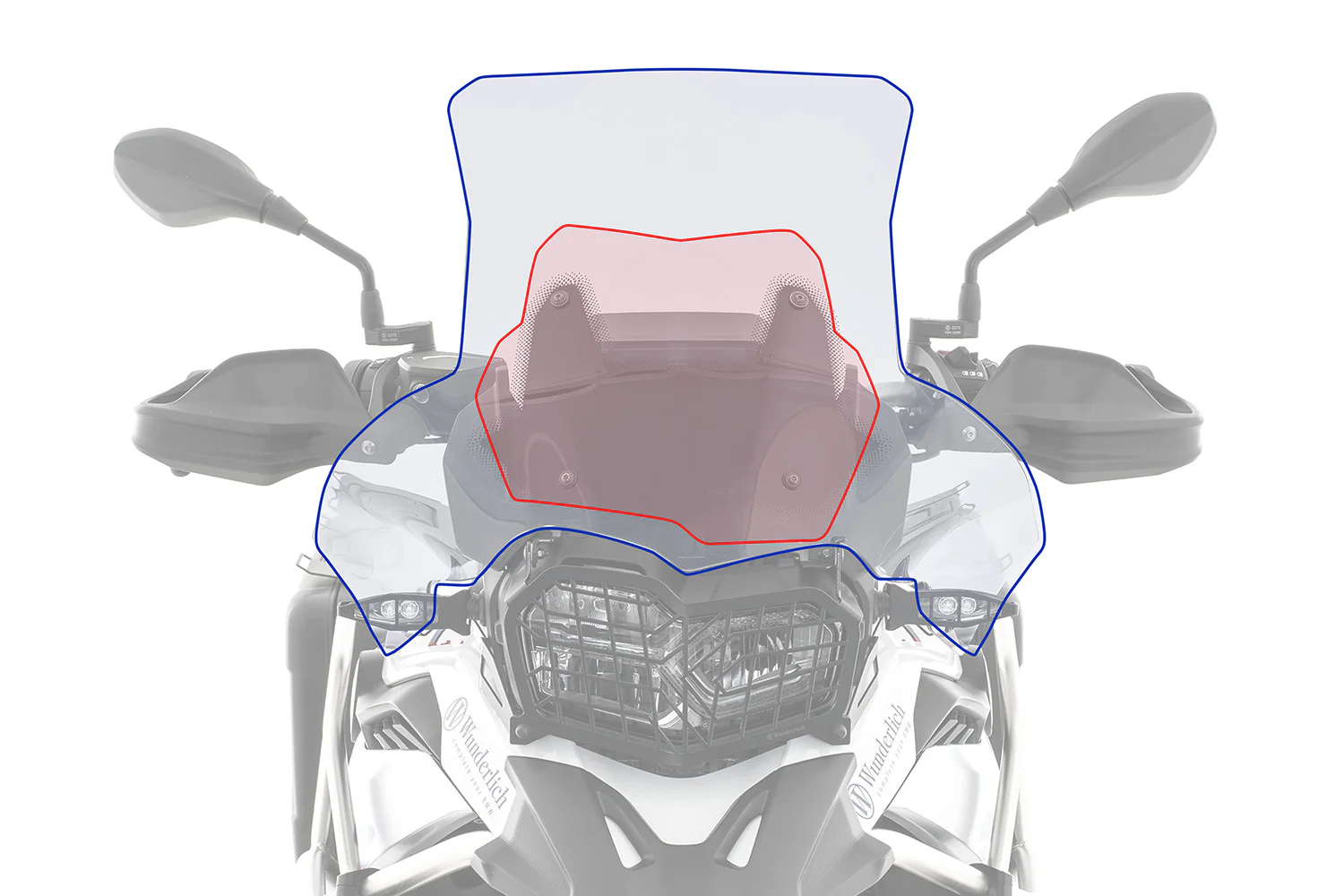 Wunderlich Windshield Extreme Carrier Short 115mm | Light Smoke | BMW F 750 GS - Image 2