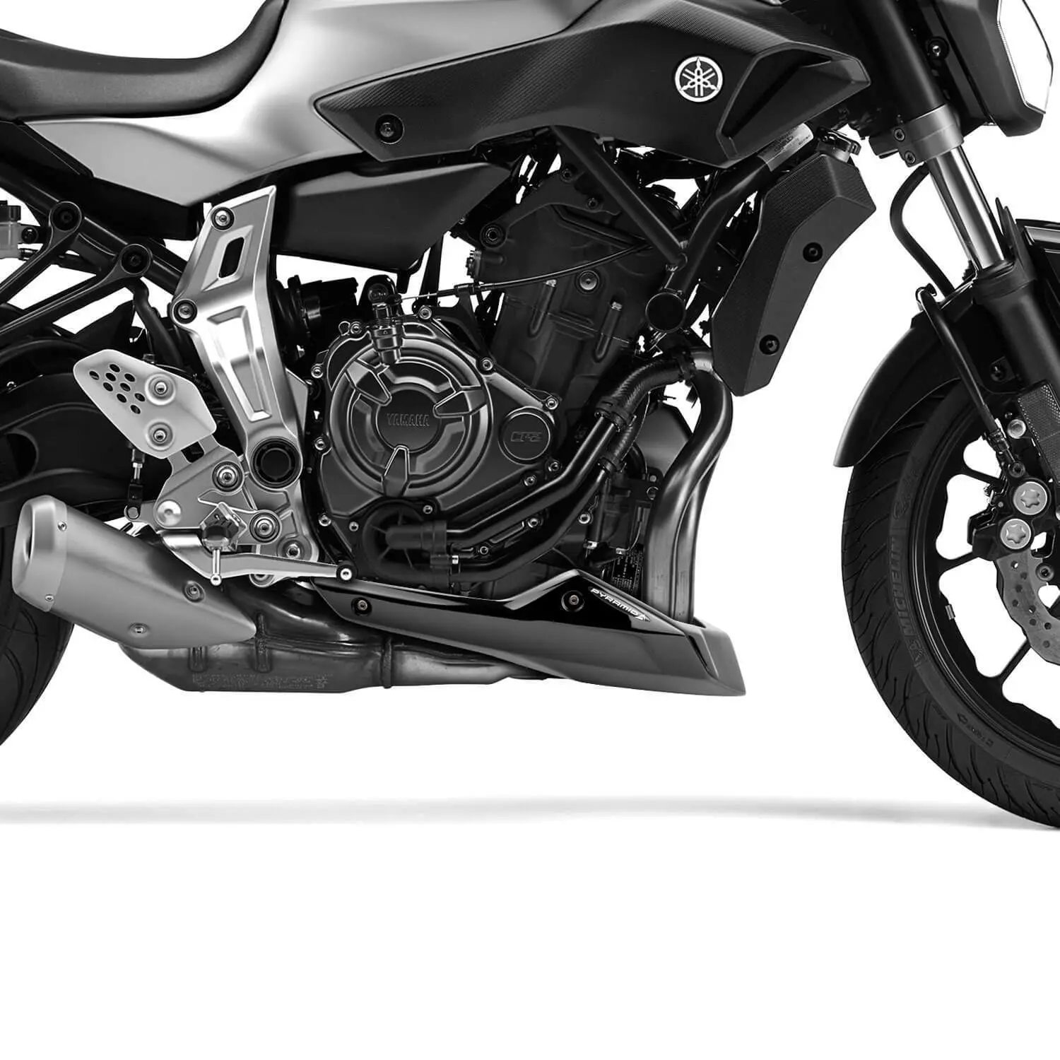 Pyramid Belly Pan | Gloss Black | Yamaha MT-07 2013>2024 - Image 2