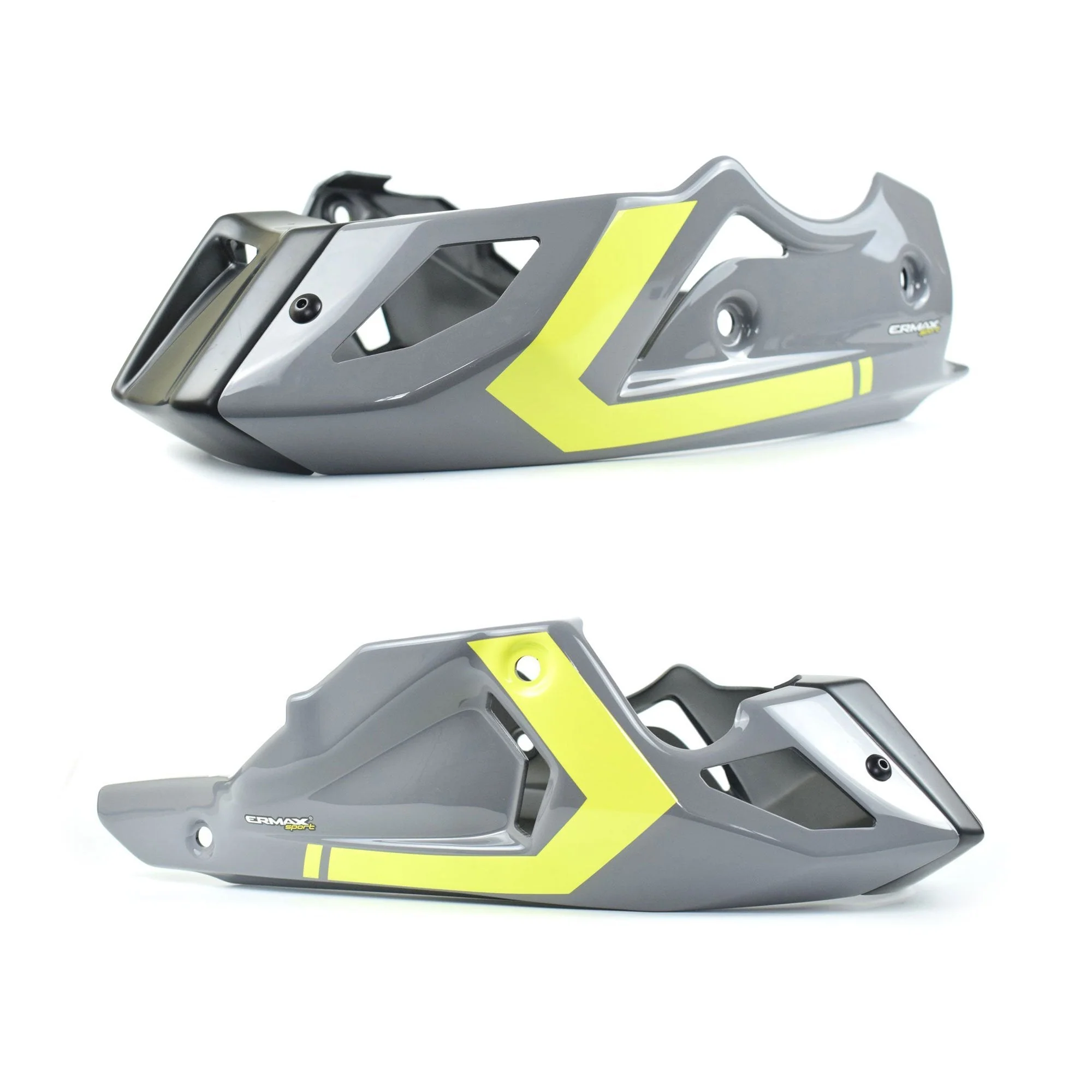 Ermax Belly Pan | Gloss Grey/Gloss Yellow (Nimbus Grey/Night Fluo Yellow) | Yamaha MT-07 2016>2017