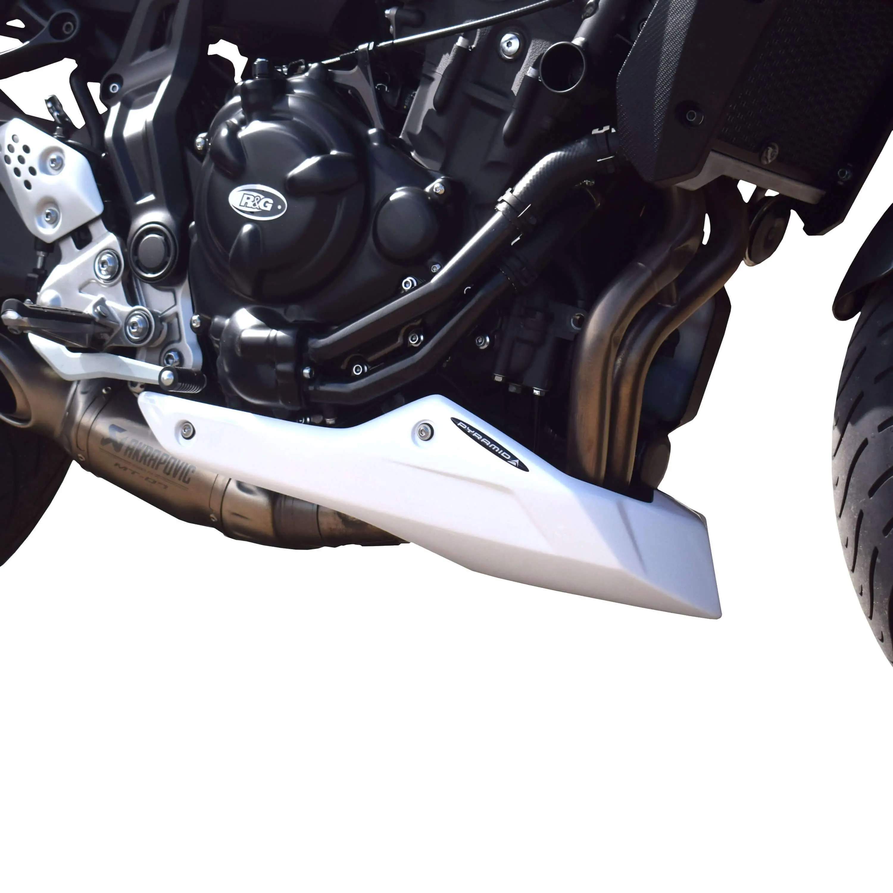 Pyramid Belly Pan | Gloss White | Yamaha MT-07 2013>2024 - Image 2
