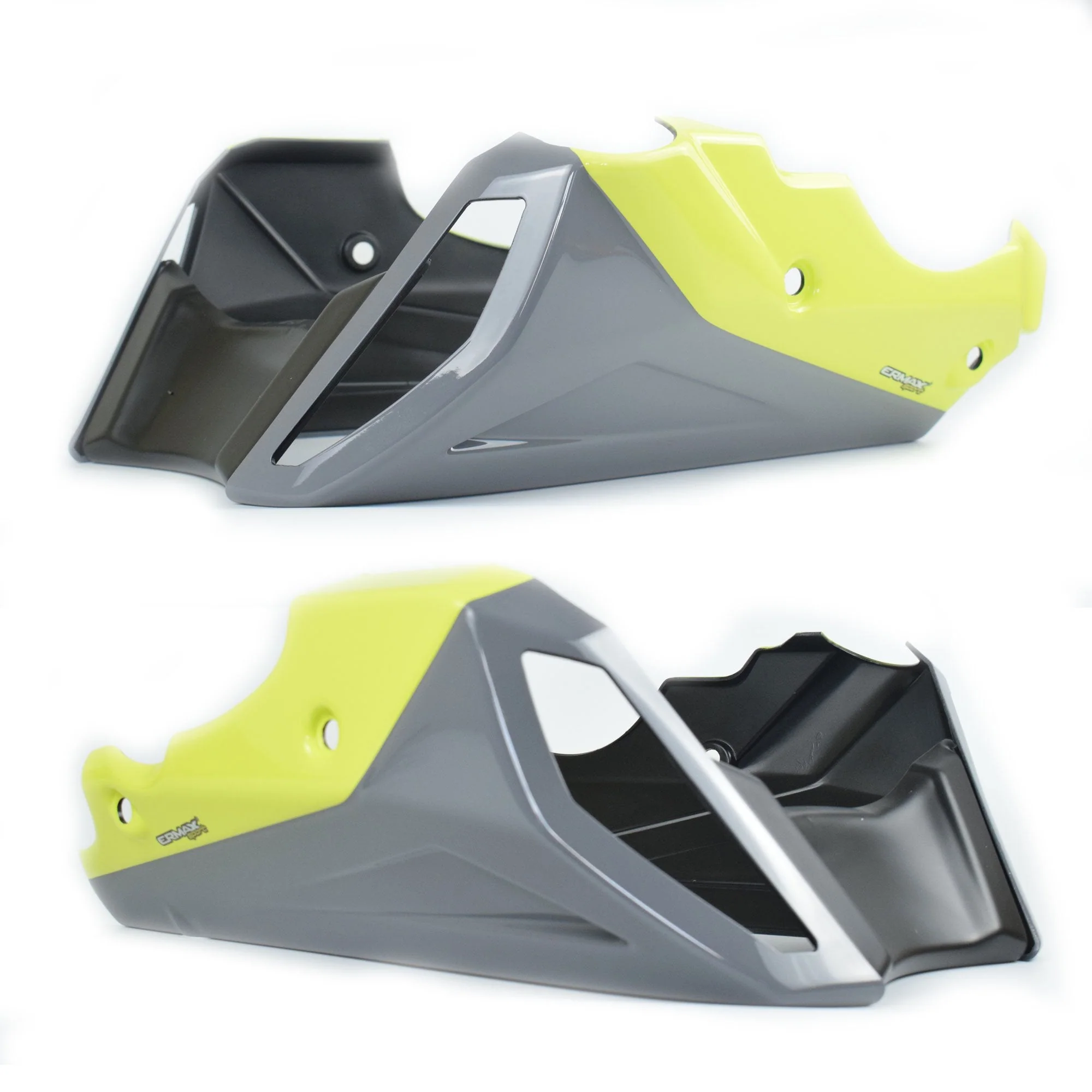 Ermax Belly Pan | Gloss Grey/Gloss Yellow (Nimbus Grey/Night Fluo Yellow) | Yamaha MT-09 2017>2018