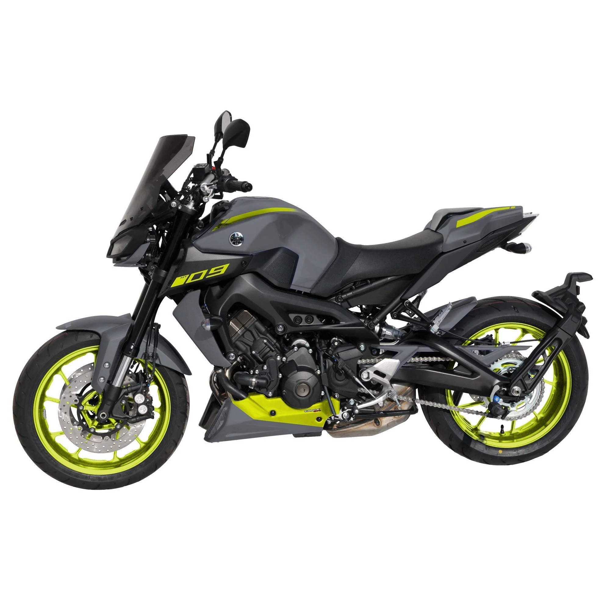 Ermax Seat Cowl | Gloss Grey/Yellow (Nimbus Grey/Fluo Yellow) | Yamaha MT-09 2017>2018 - Image 3