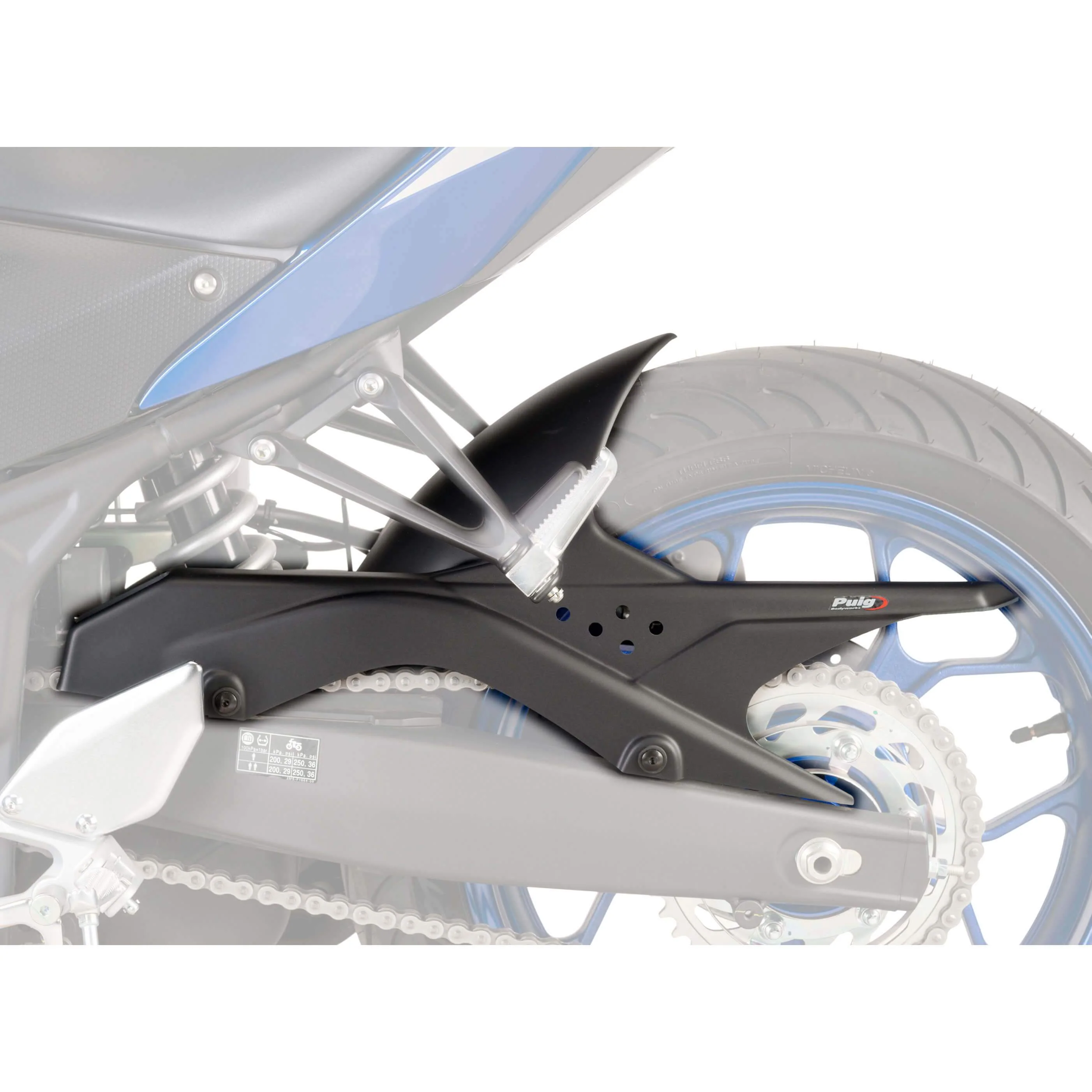 Puig Hugger | Matte Black | Yamaha YZF-R3 2015>Current